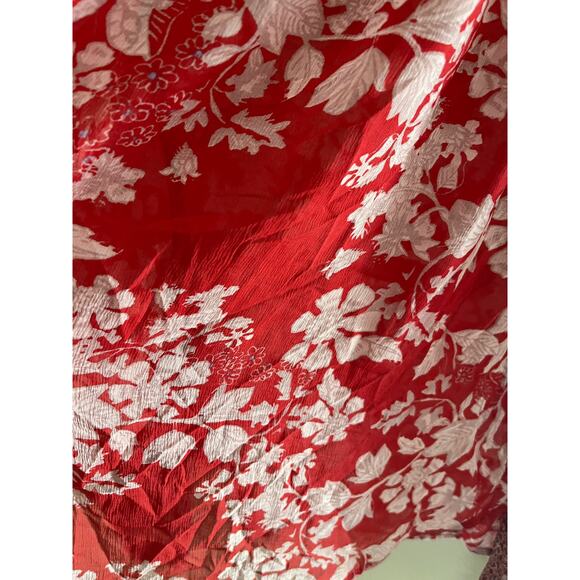 Free People Hendrix Printed top in Red - Picture 7 of 11